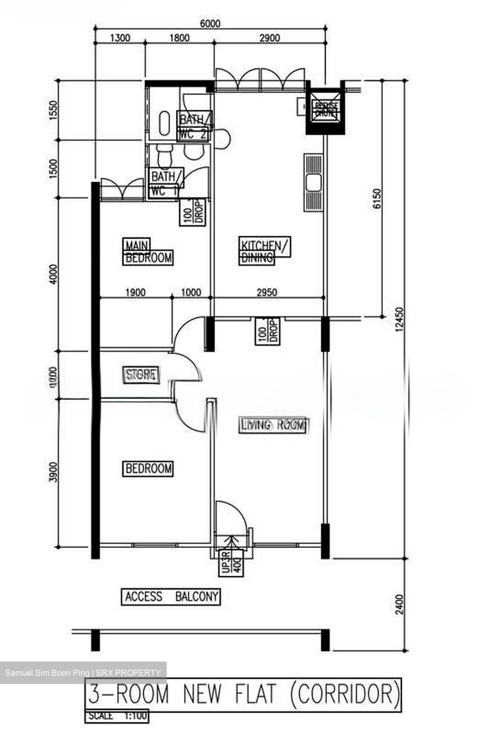 Blk 106 Chong Pang Garden (Yishun), HDB 3 Rooms #599140311